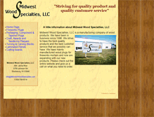 Tablet Screenshot of midwestwoodspecialties.com